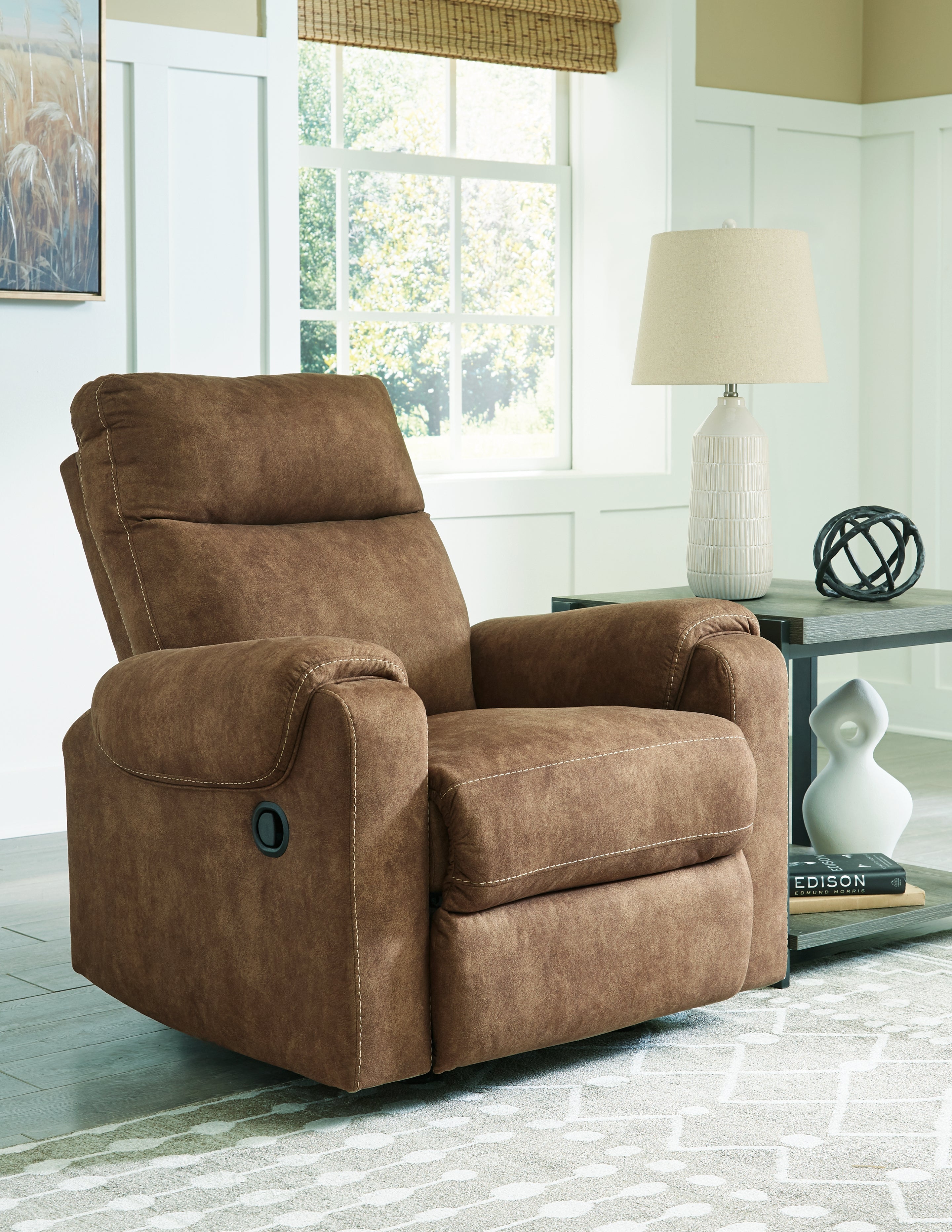 Warmstead Furniture - Ashley Furniture - Edenwold Living Room - Rocker Recliner / Brindle - 1380525