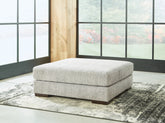 Warmstead Furniture - Ashley Furniture - Regent Park Living Room - Oversized Accent Ottoman / Pewter - 1440408