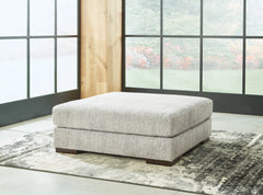 Warmstead Furniture - Ashley Furniture - Regent Park Living Room - Oversized Accent Ottoman / Pewter - 1440408