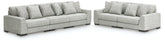 Warmstead Furniture - Ashley Furniture - Regent Park 3-Piece Sectional Sofa and 2-Piece Sectional Loveseat - 3-Piece Sectional Sofa and 2-Piece Sectional Loveseat / Pewter - 14404U4