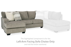 Warmstead Furniture - Ashley Furniture - Creswell Sectional - LAF Sofa Chaise / Stone - 1530502