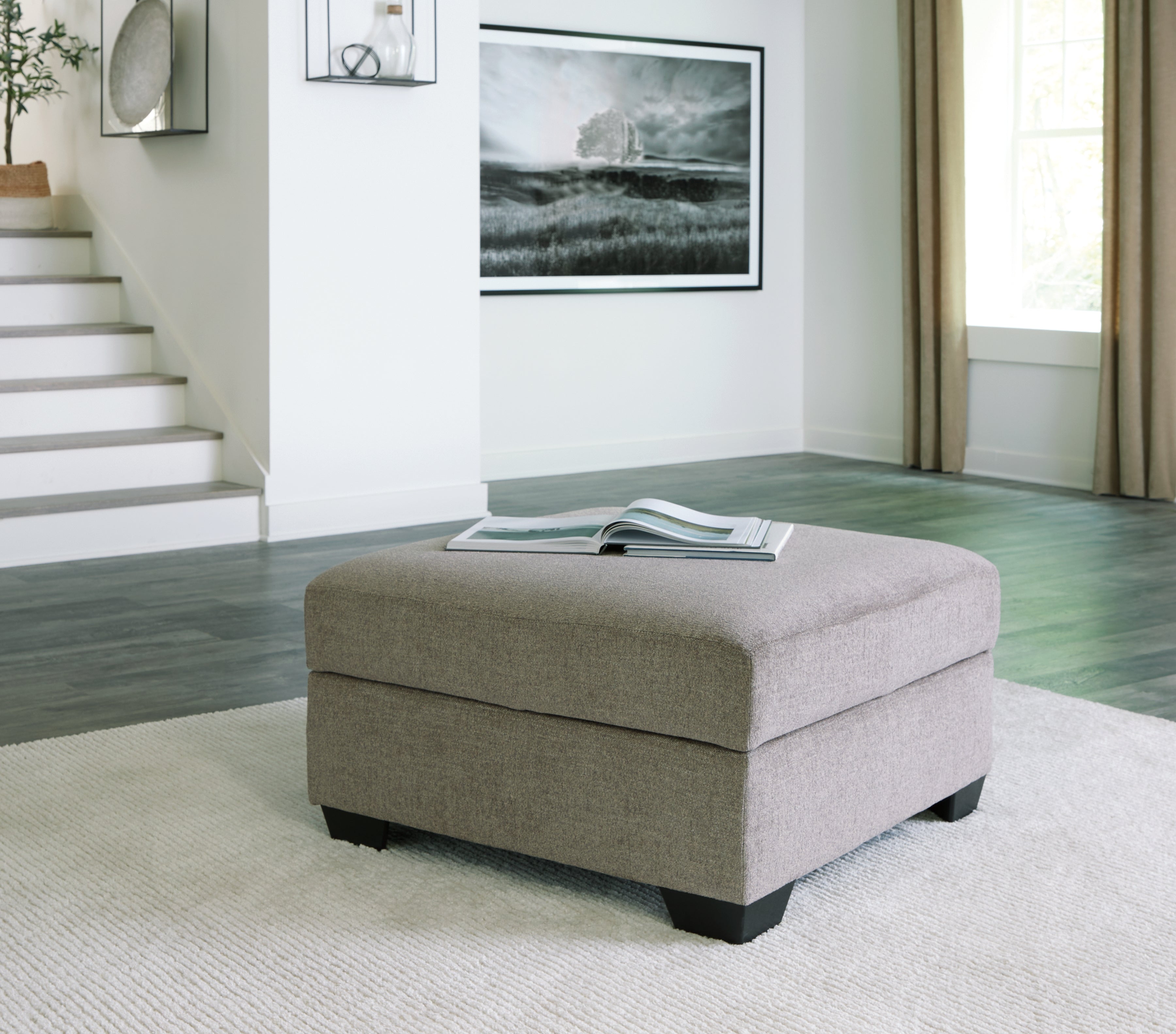 Warmstead Furniture - Ashley Furniture - Creswell Living Room - Ottoman With Storage / Stone - 1530511