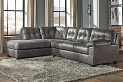 Warmstead Furniture - Ashley Furniture - Fallston Sectional - RAF 2-Piece Sectional with Chaise / Slate - 17221S1