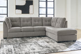 Warmstead Furniture - Ashley Furniture - Lanelly Sectional - LAF 2-Piece Sectional with Chaise / Alloy - 17504S1
