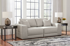 Warmstead Furniture - Ashley Furniture - Next-Gen Gaucho Sectional - RAF 2-Piece Sectional Loveseat / Gray - 18304S3