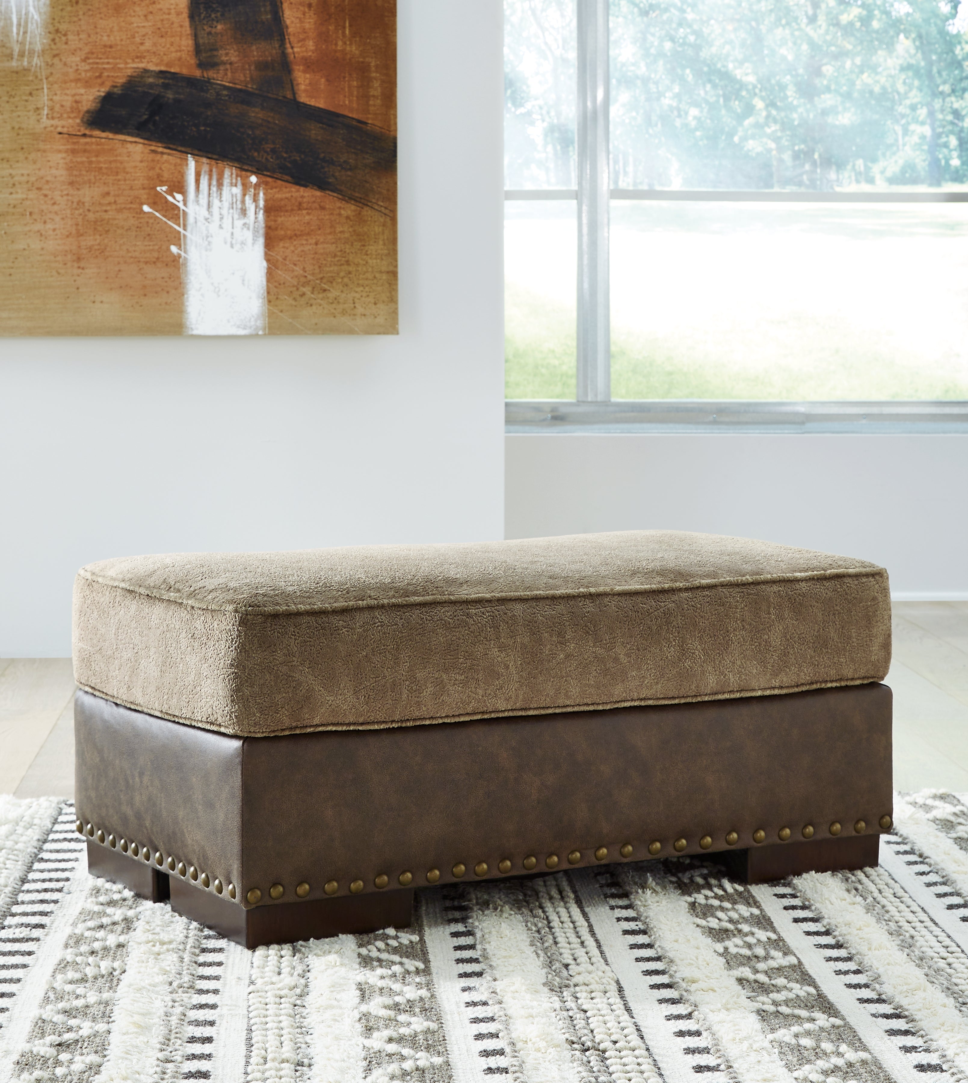 Warmstead Furniture - Ashley Furniture - Alesbury Living Room - Ottoman / Chocolate - 1870414