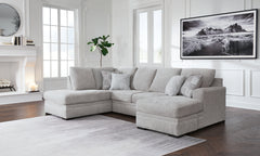 Warmstead Furniture - Ashley Furniture - Gabyleigh Sectional - LAF 2-Piece Sectional with Chaise / Nickel - 20904S1