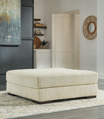 Warmstead Furniture - Ashley Furniture - Lindyn Living Room - Oversized Accent Ottoman / Ivory - 2110408