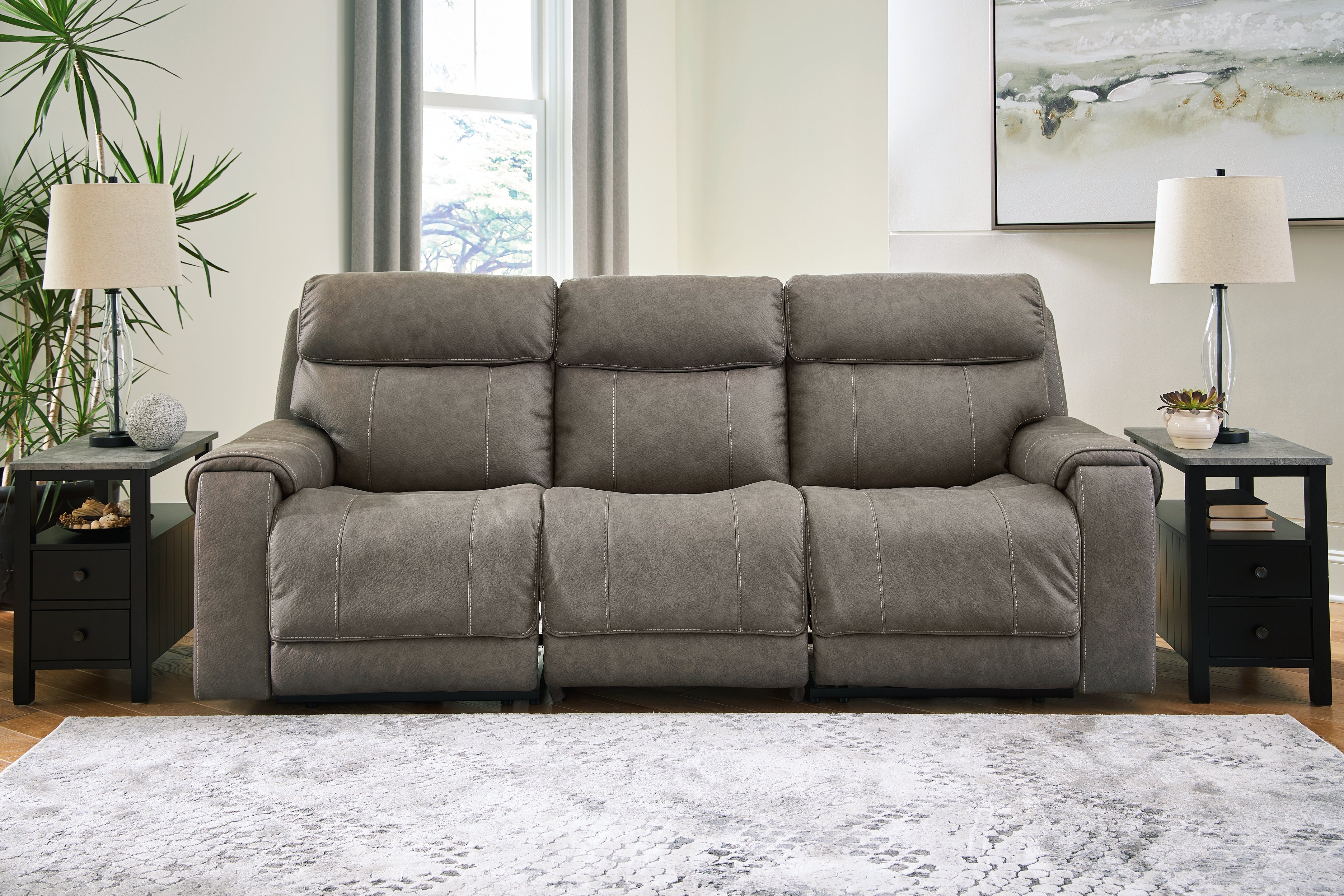 Warmstead Furniture - Ashley Furniture - Starbot Sectional - 3-Piece Power Reclining Sectional Sofa / Fossil - 23501S3
