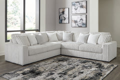 Warmstead Furniture - Ashley Furniture - Stupendous Sectional - RAF 3-Piece Sectional with Double Chaise / Alloy - 25903S4
