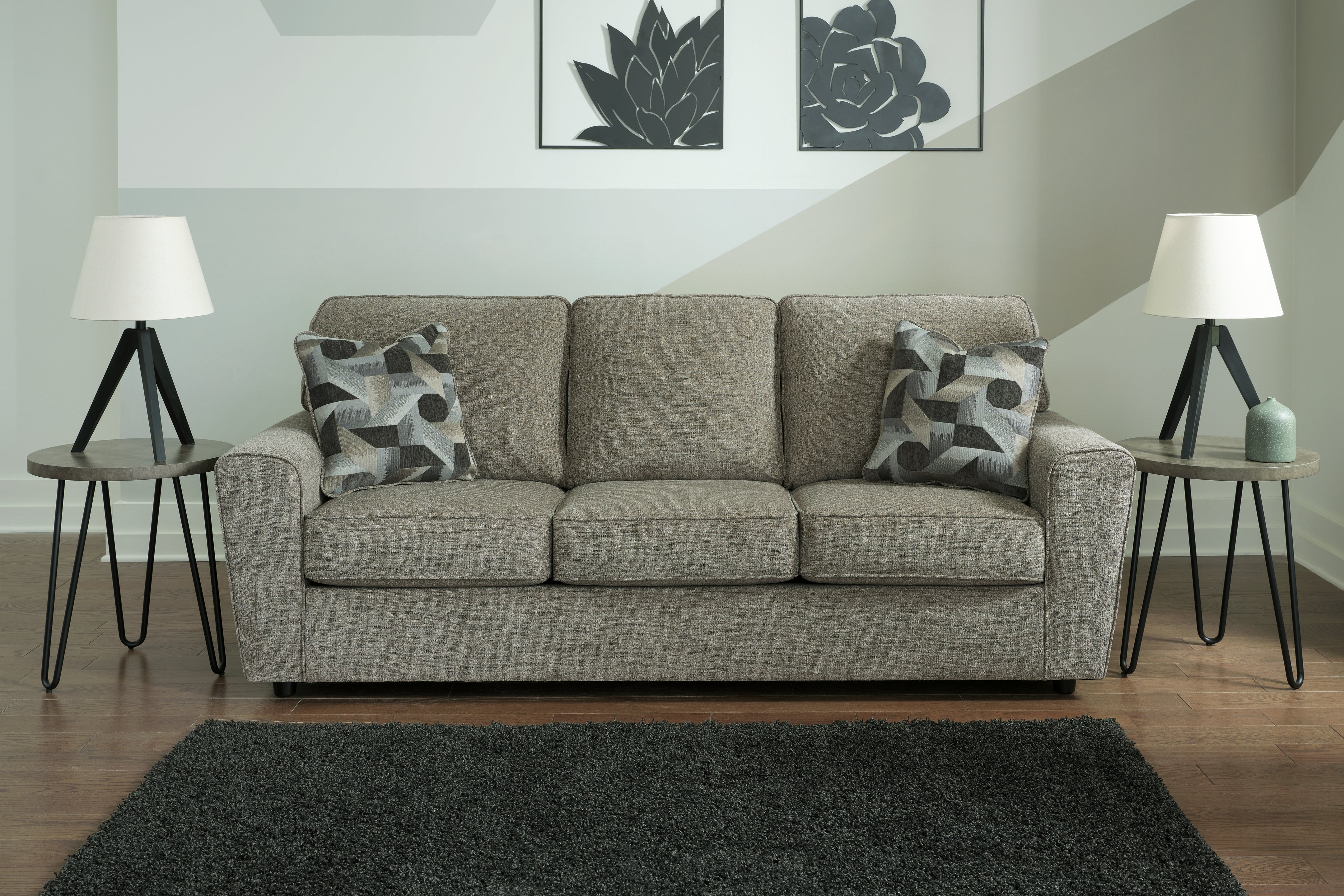 Warmstead Furniture - Ashley Furniture - Cascilla Living Room - Sofa / Pewter - 2680538