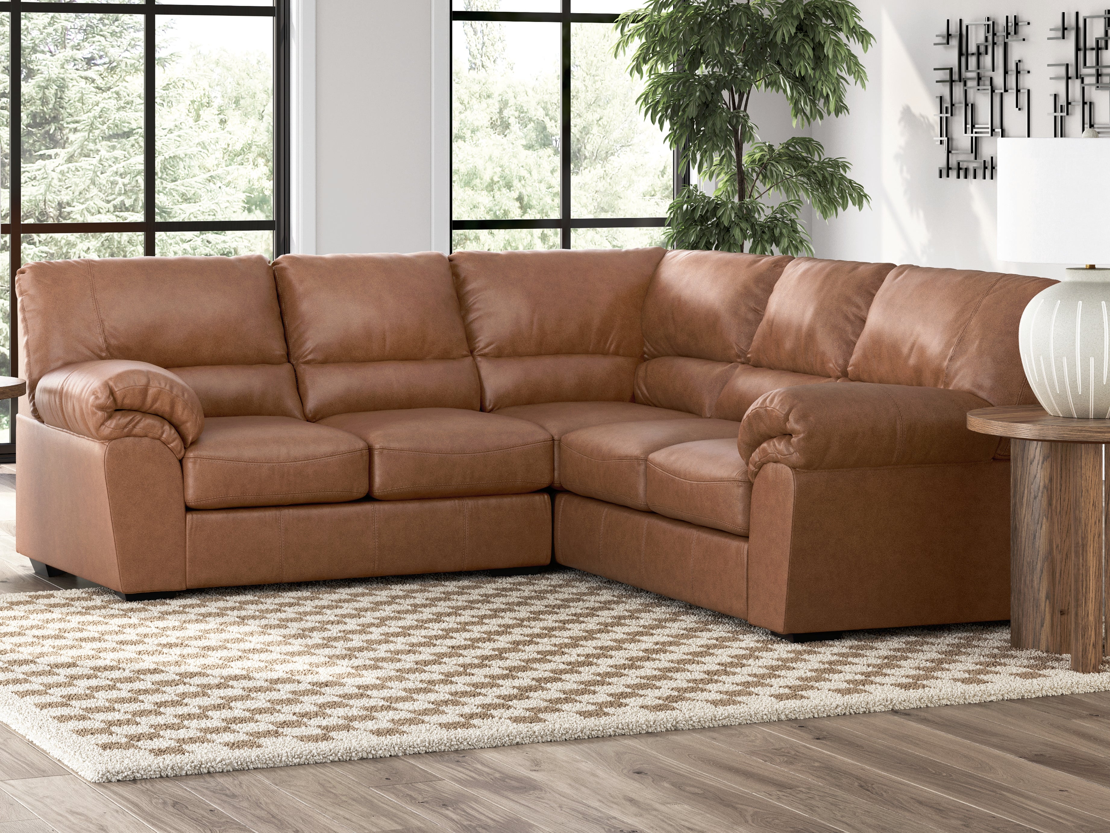Warmstead Furniture - Ashley Furniture - WillowBend Sectional - LAF 3-Piece Sectional / Umber - PC27705S4