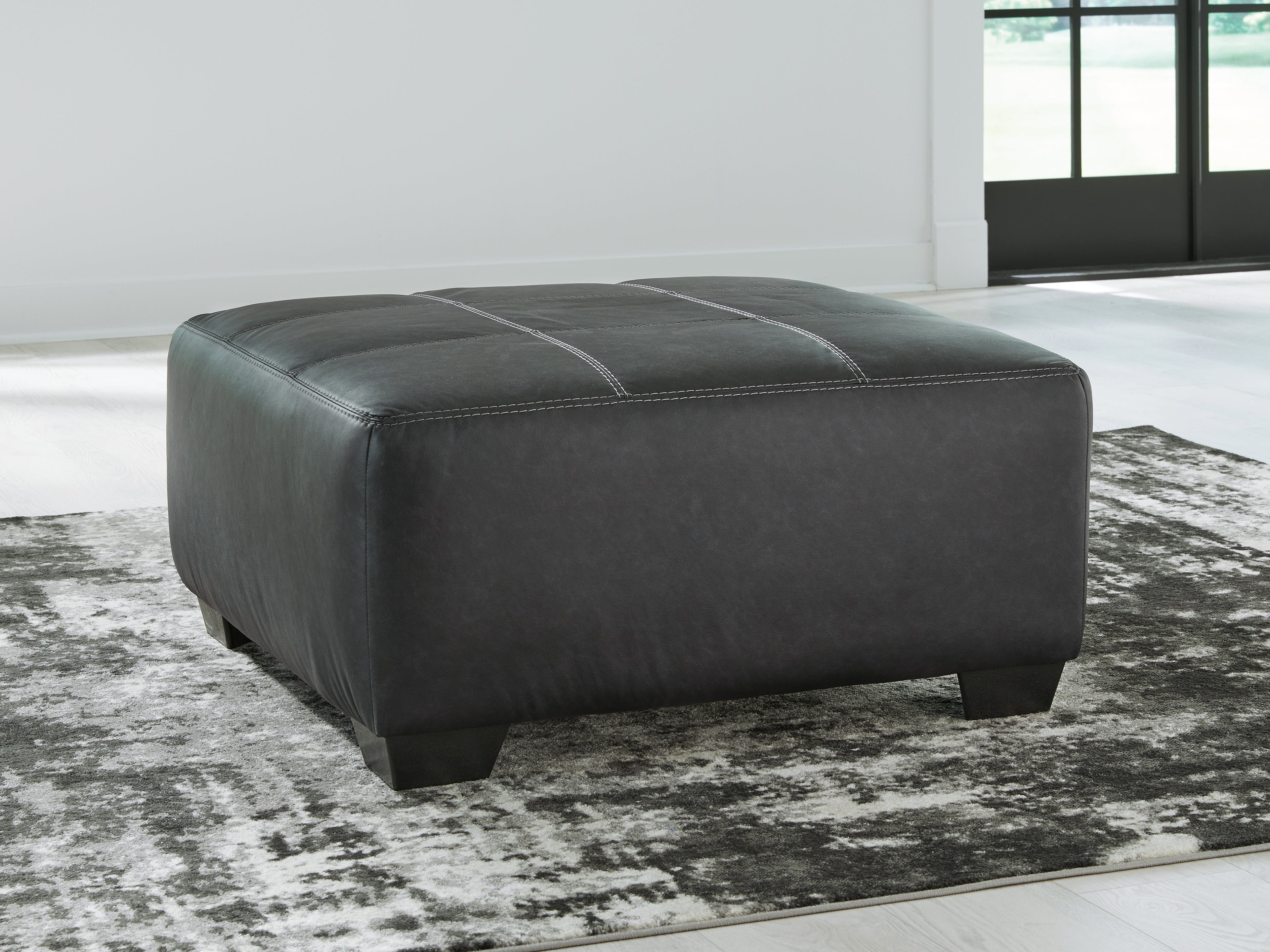 Warmstead Furniture - Ashley Furniture - Brixley Pier Living Room - Oversized Accent Ottoman / Graphite - 2990608
