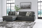 Warmstead Furniture - Ashley Furniture - Brixley Pier Sectional - LAF 2-Piece Sectional with Chaise / Graphite - 29906S2