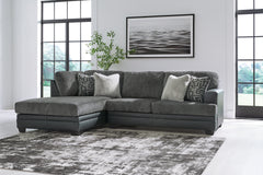 Warmstead Furniture - Ashley Furniture - Brixley Pier Sectional - LAF 2-Piece Sectional with Chaise / Graphite - 29906S2