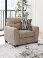 Warmstead Furniture - Ashley Furniture - Olten Living Room - Loveseat / Mocha - 3130435
