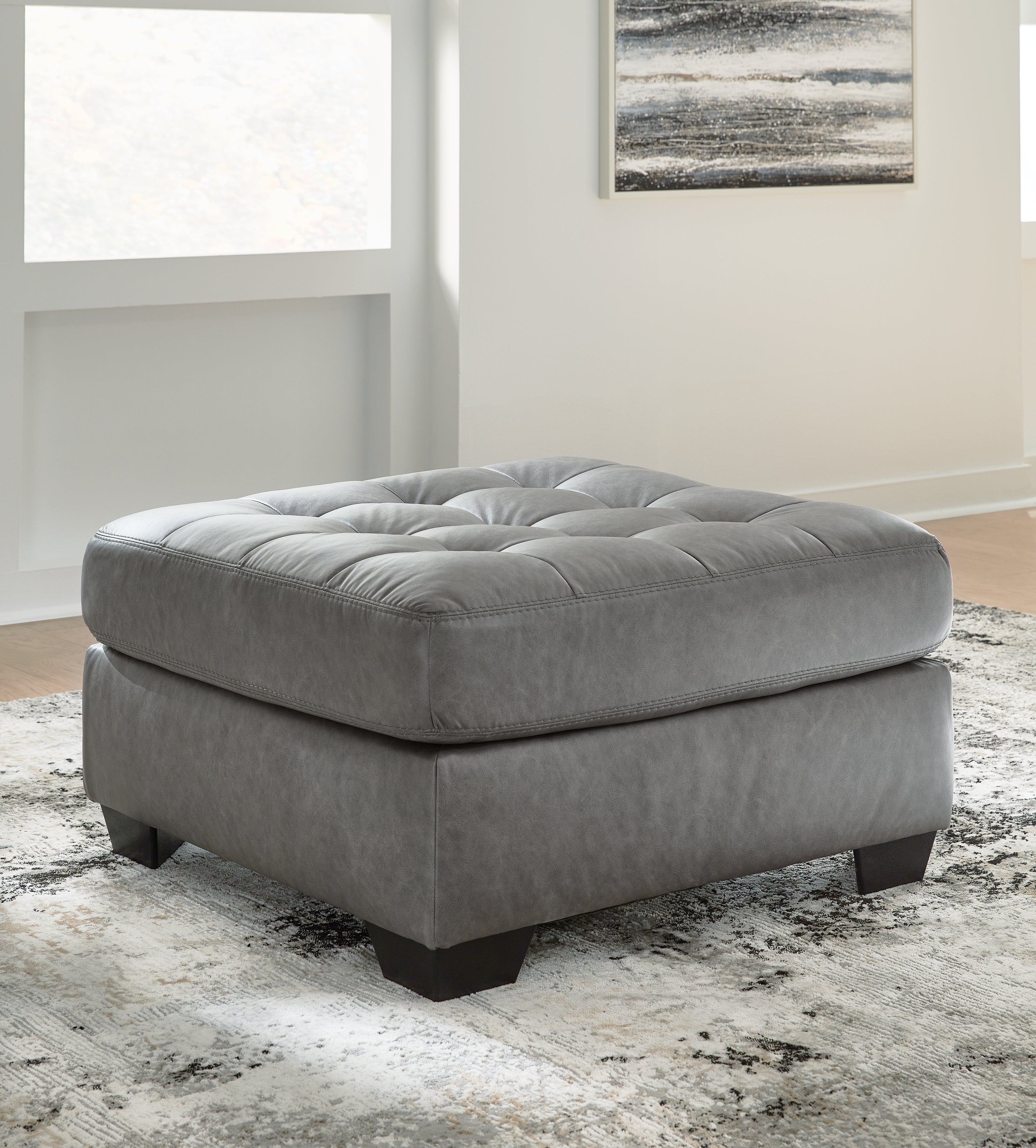 Warmstead Furniture - Ashley Furniture - Clairette Court Living Room - Oversized Accent Ottoman / Alloy - 3150308