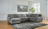 Warmstead Furniture - Ashley Furniture - Birkdale Court Sectional - RAF 3-Piece Sectional / Gray - 32402S3