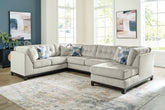Warmstead Furniture - Ashley Furniture - Maxon Place Sectional - 3-Piece Sectional with Chaise / Stone - 33004S2