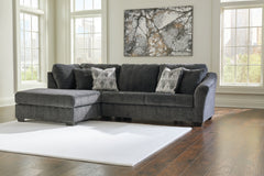 Warmstead Furniture - Ashley Furniture - Biddeford Sectional - RAF 2-Piece Sectional with Chaise / Shadow - 35504S1
