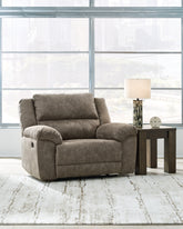Warmstead Furniture - Ashley Furniture - Laresview Living Room - DBL Rec Loveseat w/Console / Fossil - 3720394