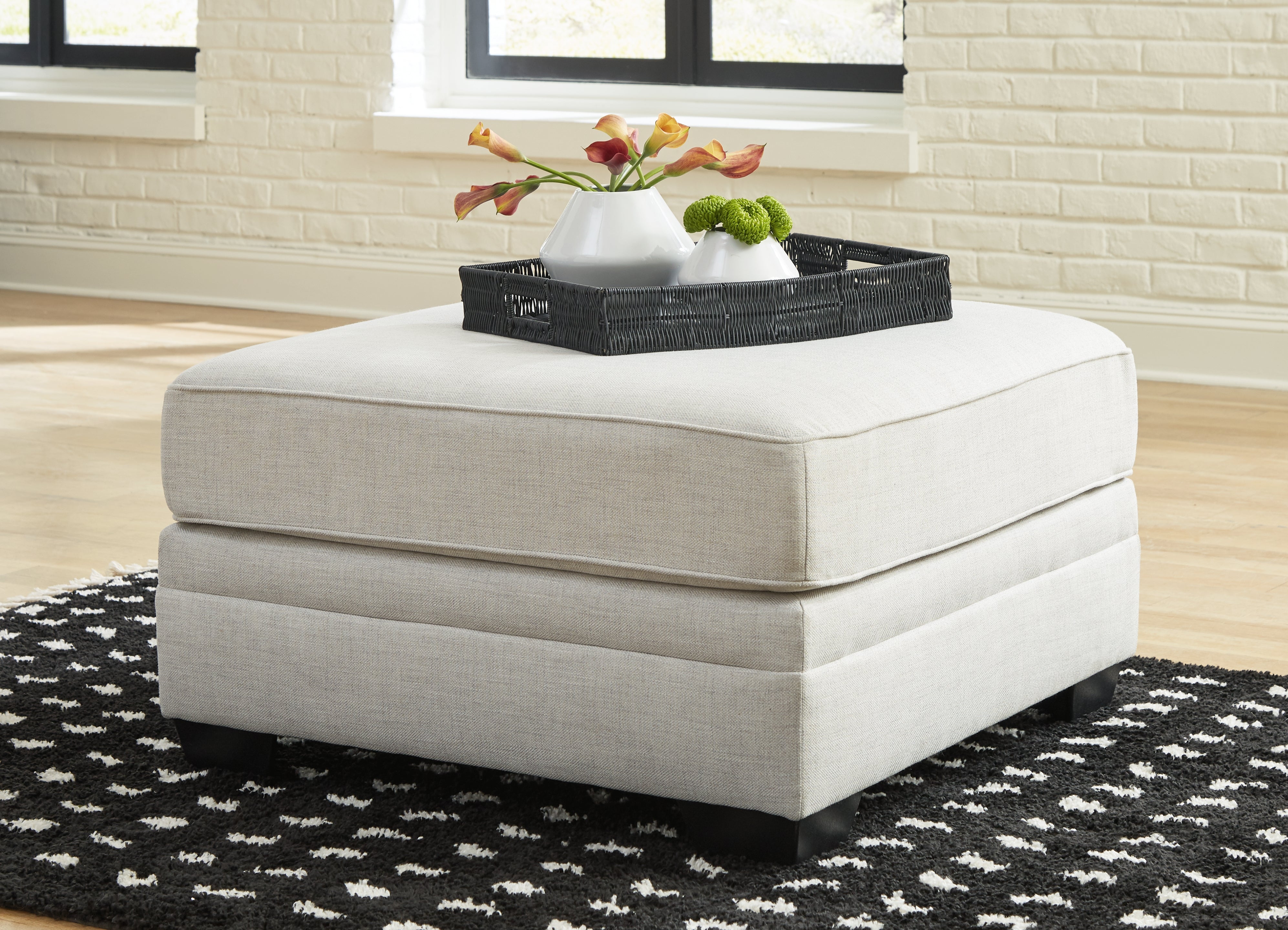 Warmstead Furniture - Ashley Furniture - Huntsworth Living Room - Oversized Accent Ottoman / Dove Gray - 3970208