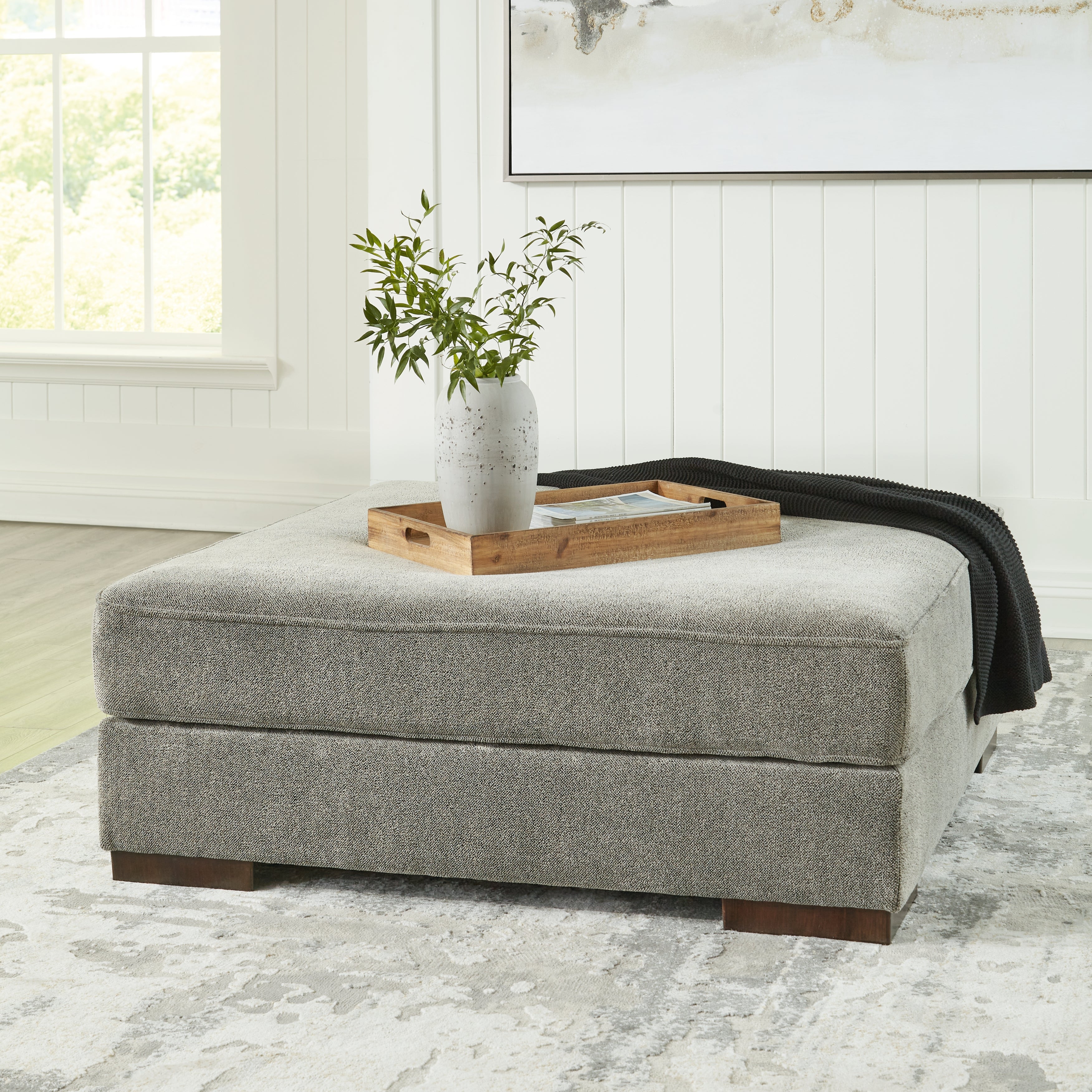 Warmstead Furniture - Ashley Furniture - Bayless Living Room - Oversized Accent Ottoman / Smoke - 5230408