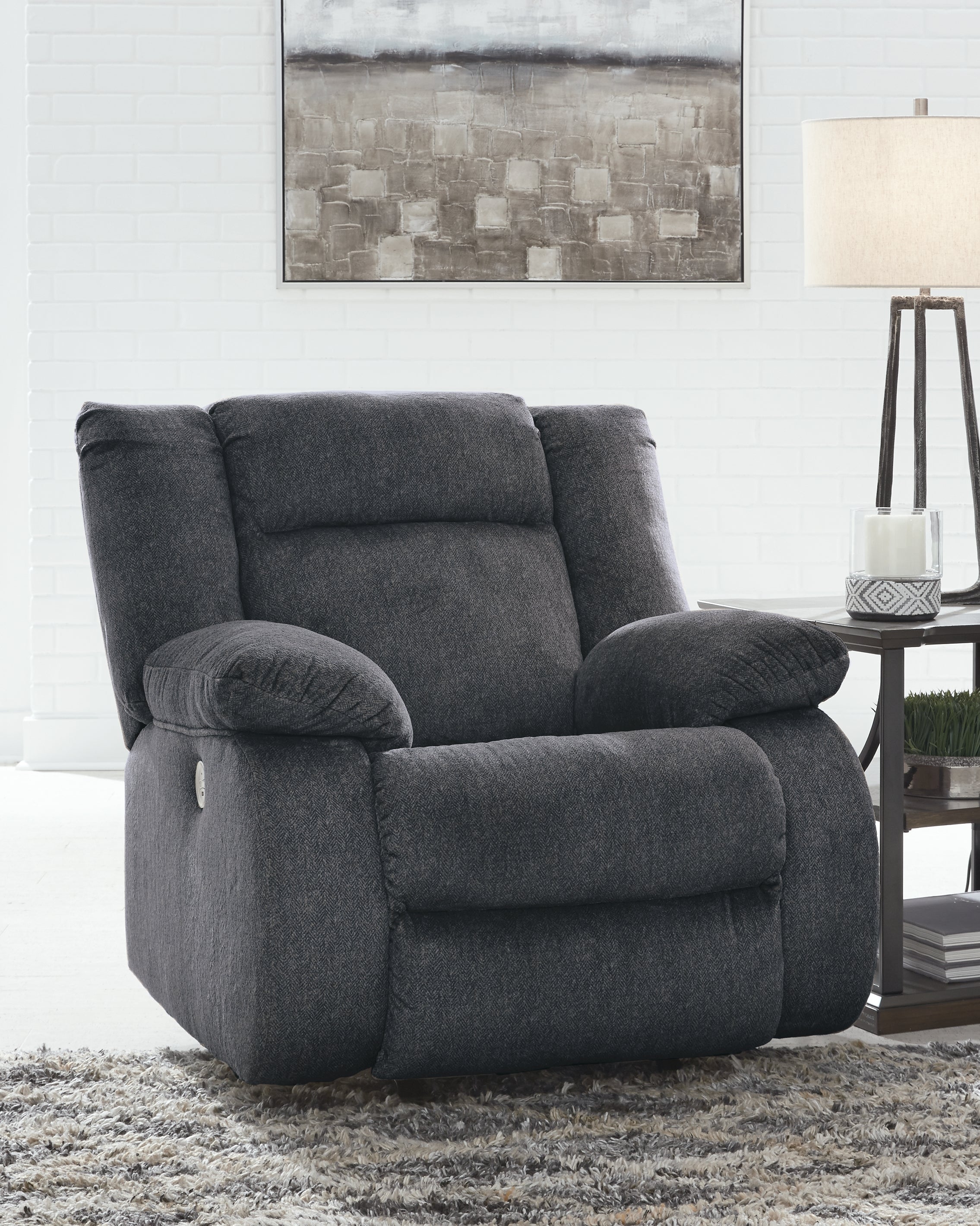 Warmstead Furniture - Ashley Furniture - Burkner Living Room - Power Rocker Recliner / Marine - 5380498