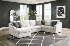 Warmstead Furniture - Ashley Furniture - Koralynn Sectional - LAF 3-Piece Sectional with Chaise / Stone - 54102S2