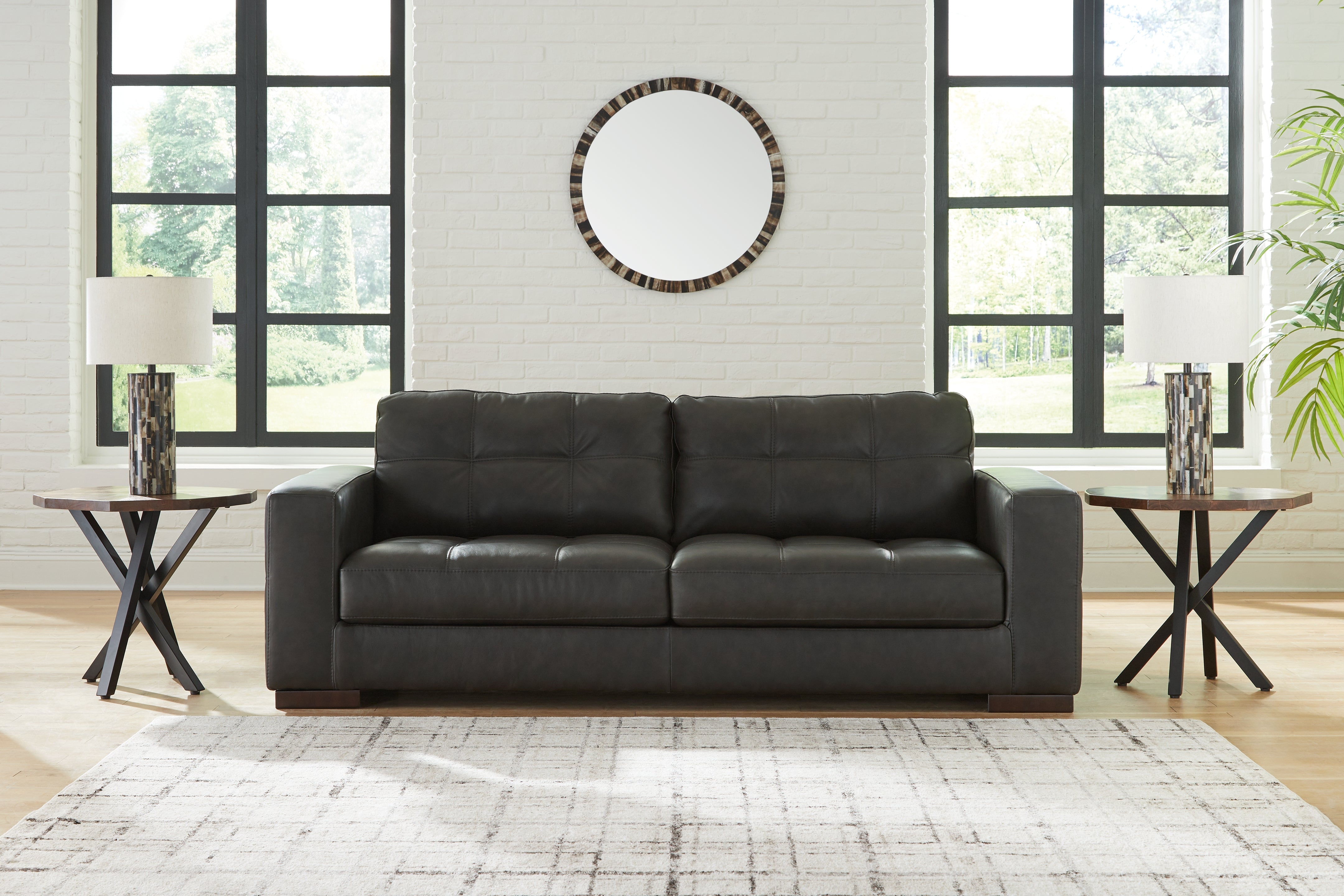 Warmstead Furniture - Ashley Furniture - Luigi Living Room - Loveseat / Thunder - 5650635