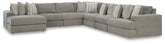 Warmstead Furniture - Ashley Furniture - Avaliyah Sectional - RAF 6-Piece Sectional with Chaise / Ash - 58103S12