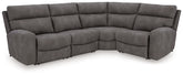 Warmstead Furniture - Ashley Furniture - Next-Gen DuraPella Sectional - 3-Piece Power Reclining Sectional Loveseat with Console / Sand - 61004S3