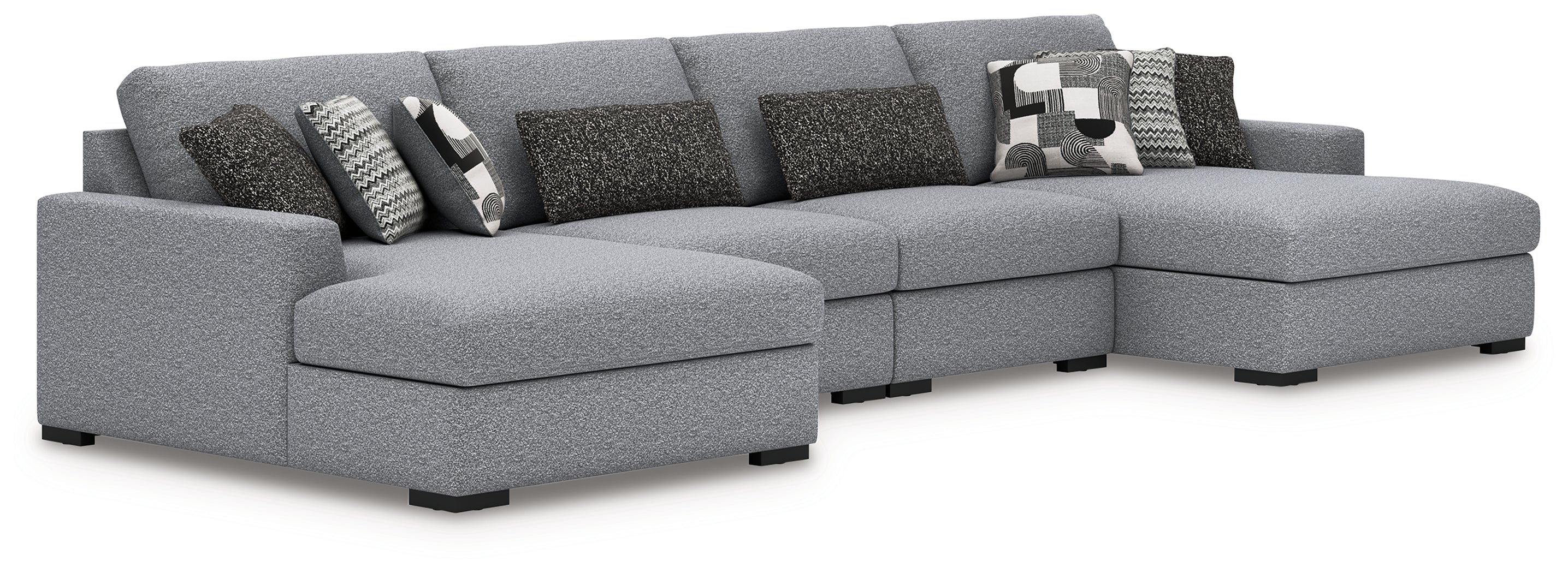 Warmstead Furniture - Ashley Furniture - Bealton Sectional - RAF 2-Piece Sectional with Chaise / Salt and Pepper - 61305S11
