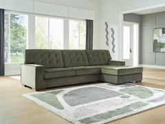 Warmstead Furniture - Ashley Furniture - Caspian-Town Sectional - RAF 2-Piece Sectional with Chaise / Olive - PC61702S1