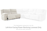 Warmstead Furniture - Ashley Furniture - Keensburg Sectional - RAF Reclining Power Loveseat / Linen - 6180775