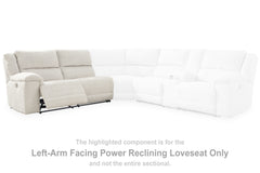 Warmstead Furniture - Ashley Furniture - Keensburg Sectional - RAF Reclining Power Loveseat / Linen - 6180775
