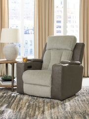 Warmstead Furniture - Ashley Furniture - WhipLash Living Room - PWR REC Loveseat/CON/ADJ HDRST / Sisal - PC6320418
