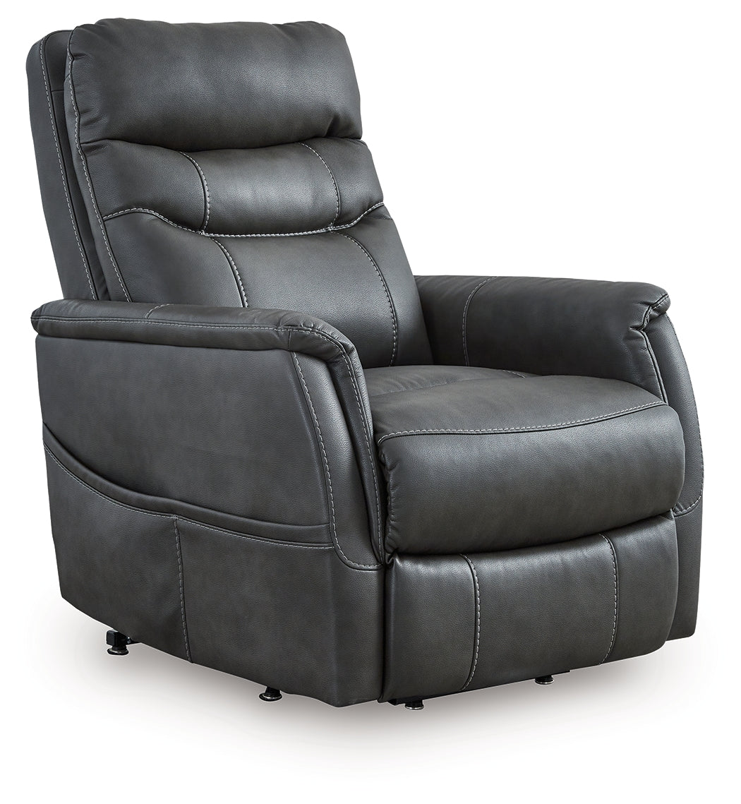 Warmstead Furniture - Ashley Furniture - Strawbill Living Room - Power Lift Recliner / Sapphire - 6391012