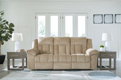 Warmstead Furniture - Ashley Furniture - Tip-Off Living Room - PWR REC Sofa with ADJ Headrest / Wheat - 6930515