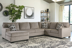 Warmstead Furniture - Ashley Furniture - Ballinasloe Sectional - RAF 3-Piece Sectional with Chaise / Smoke - 80703S1