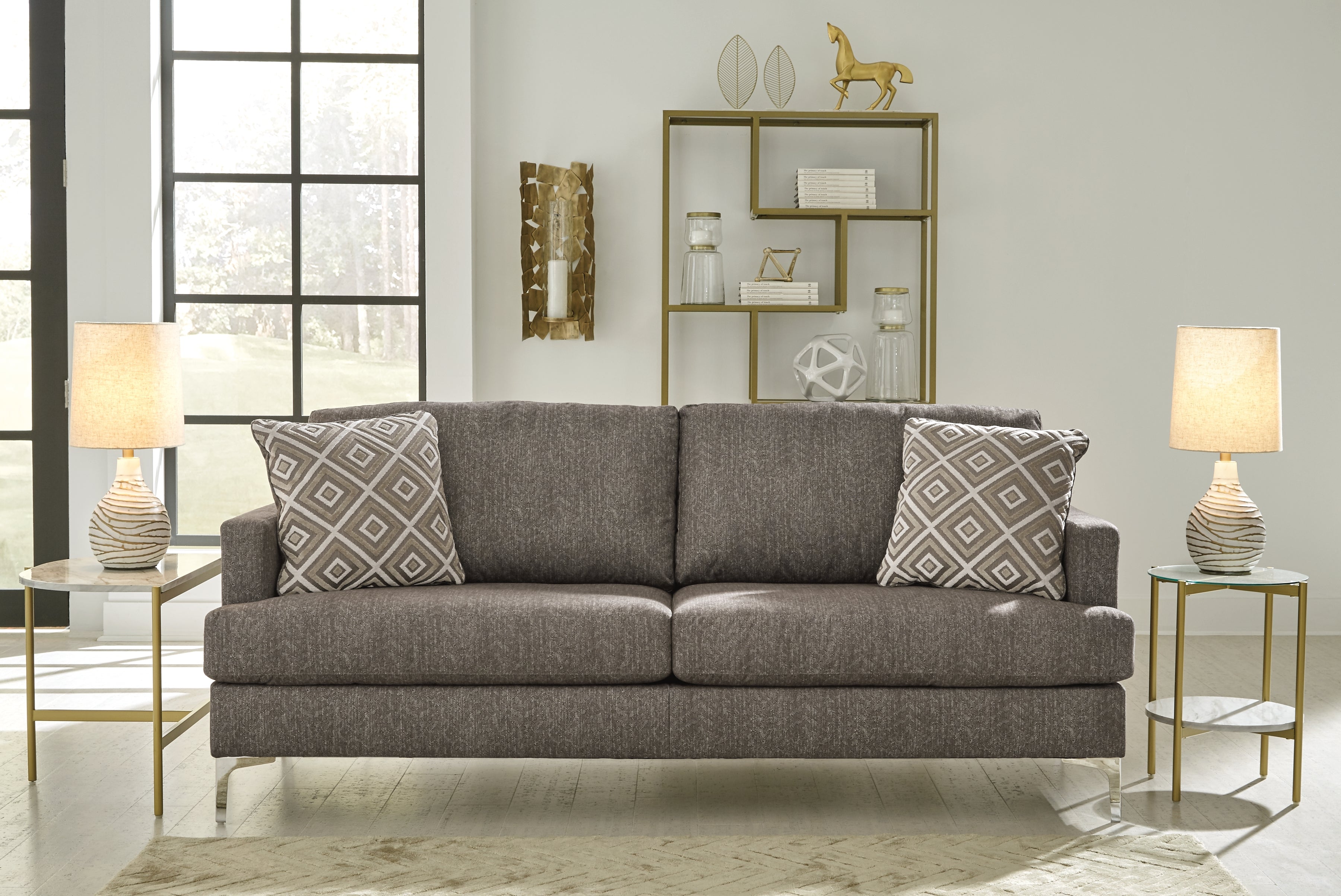 Warmstead Furniture - Ashley Furniture - Arcola Living Room - RTA Sofa / Java - 82604S1