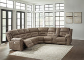 Warmstead Furniture - Ashley Furniture - Ravenel Sectional - 3-Piece Power Reclining Sectional / Fossil - 83106S2