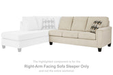 Warmstead Furniture - Ashley Furniture - Abinger Sectional - LAF Sofa Sleeper / Natural - 8390469