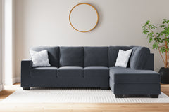 Warmstead Furniture - Ashley Furniture - Altari Sectional - 2-Piece Sleeper Sectional with Chaise / Slate - 87213S3