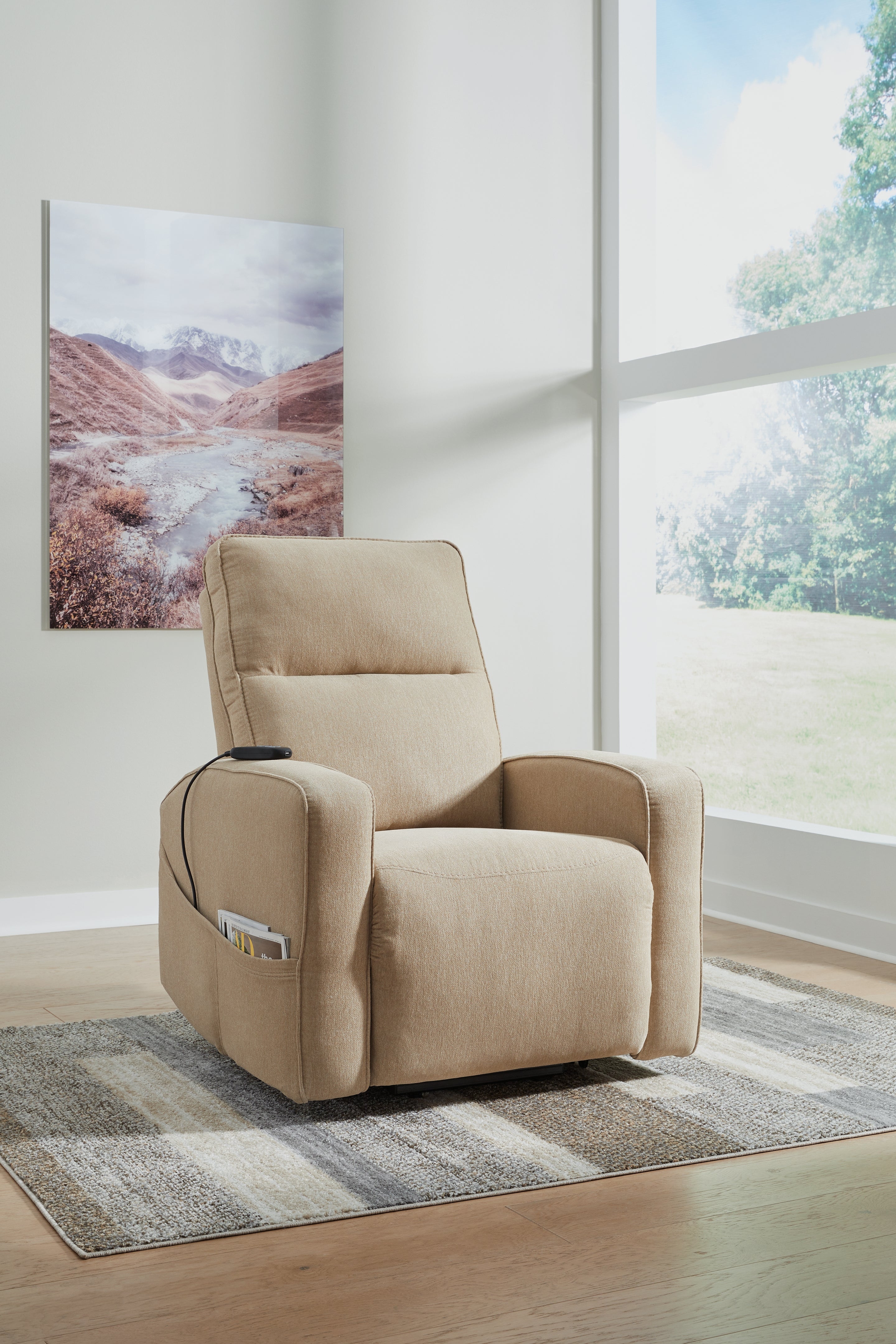 Warmstead Furniture - Ashley Furniture - Starganza Living Room - Power Lift Recliner / Smoke - 9370512