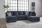 Warmstead Furniture - Ashley Furniture - Albar Place Sectional - RAF 2-Piece Sectional / Cobalt - 95302S2