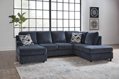 Warmstead Furniture - Ashley Furniture - Albar Place Sectional - RAF 2-Piece Sectional / Cobalt - 95302S2