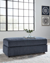 Warmstead Furniture - Ashley Furniture - Albar Place Living Room - Oversized Accent Ottoman / Cobalt - 9530208