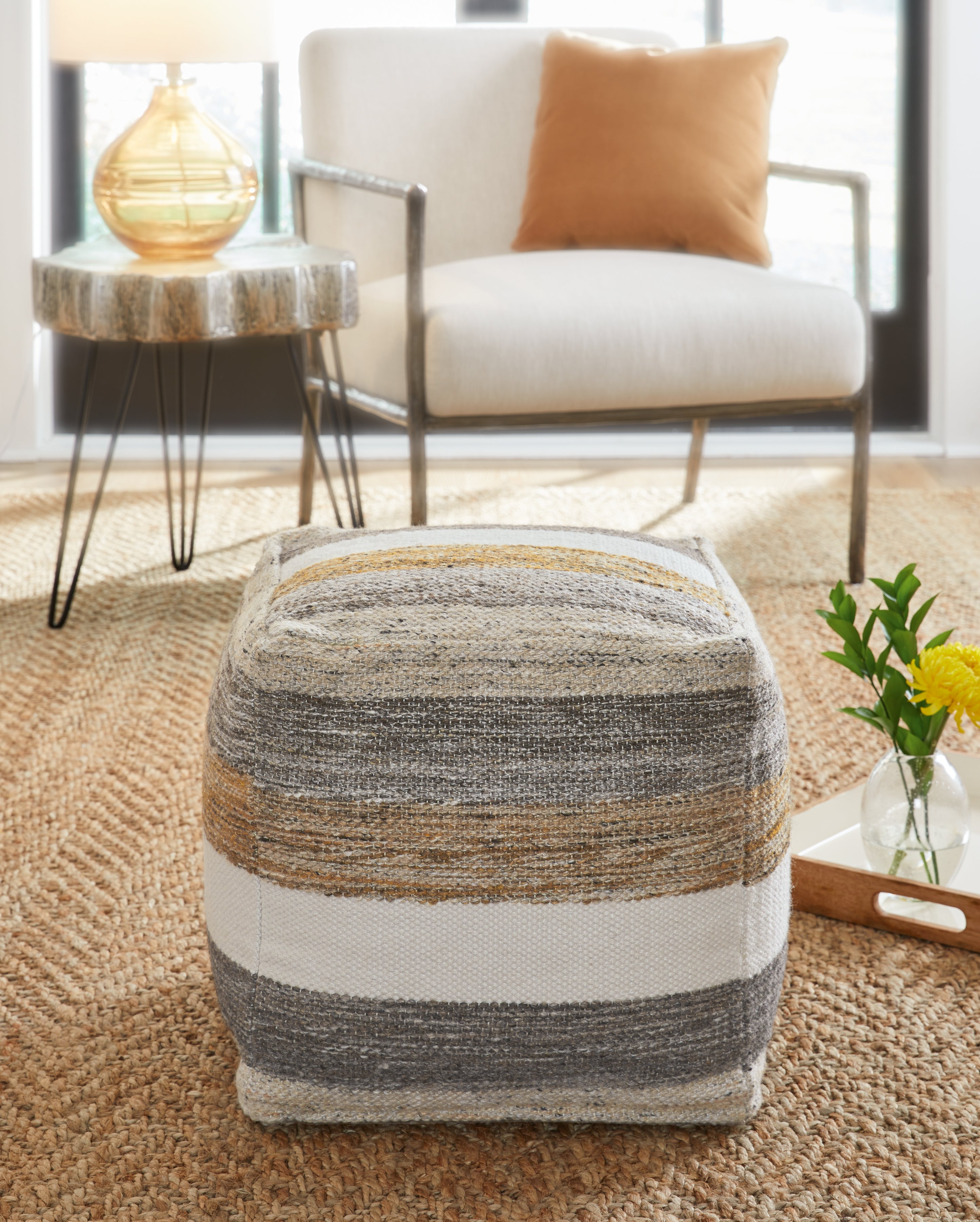 Warmstead Furniture - Ashley Furniture - Josalind Pouf - Pouf / Multi - A1000935