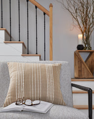 Warmstead Furniture - Ashley Furniture - Benbert Pillows - Pillow / Tan/White - A1000958P